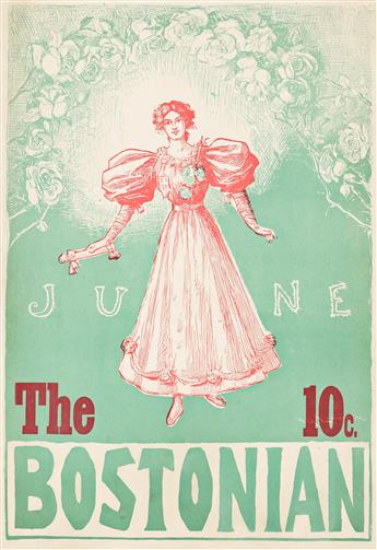 ARTHUR GARFIELD LEARNED (1872-1959) & E.S. PIERCE (DATES UNKNOWN).  THE BOSTONIAN. Group of 3 posters. 1895-1896. Sizes vary.